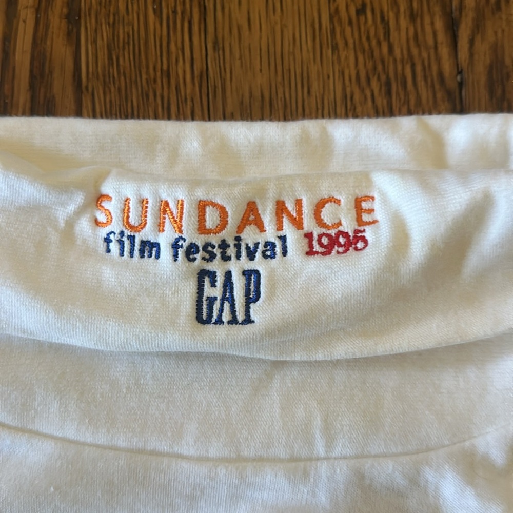 Sundance film festival 1996 gap white cotton turtleneck XL